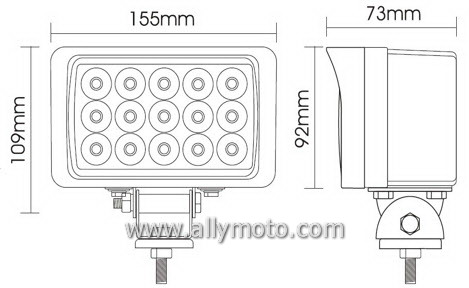 45W LED Driving Light Work Light 1027